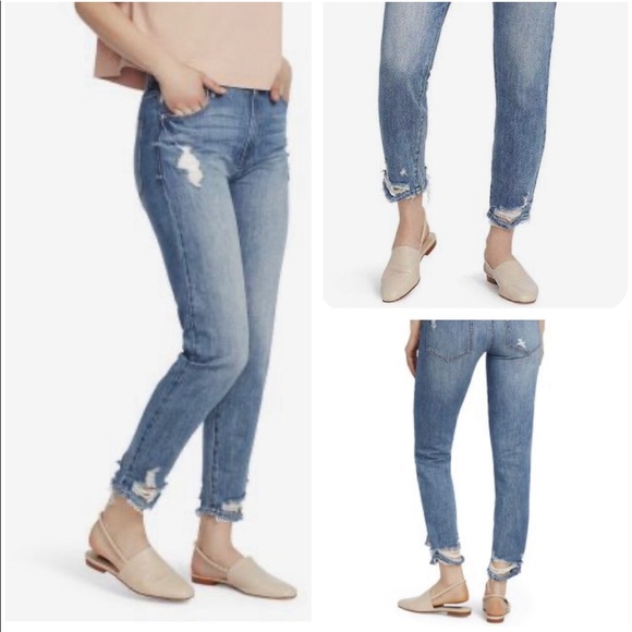 Ella Moss Denim - Ella Moss Vintage Distressed High Waisted Mom Jean